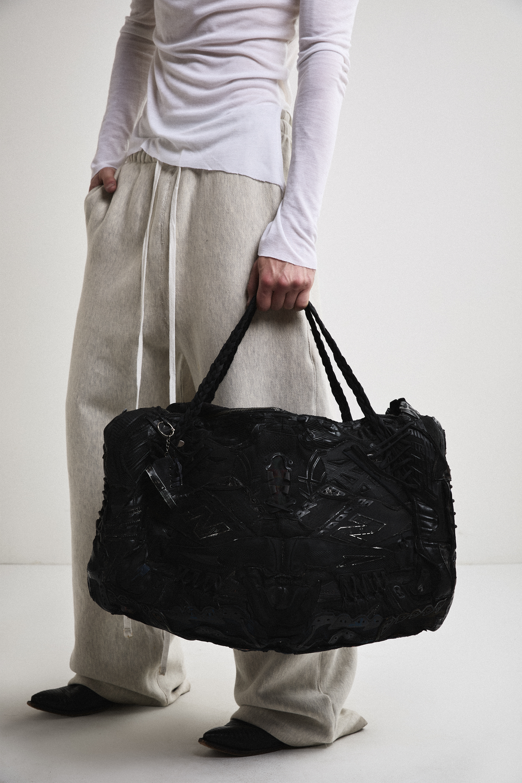 AOA Upcycled Shoe Duffel Bag