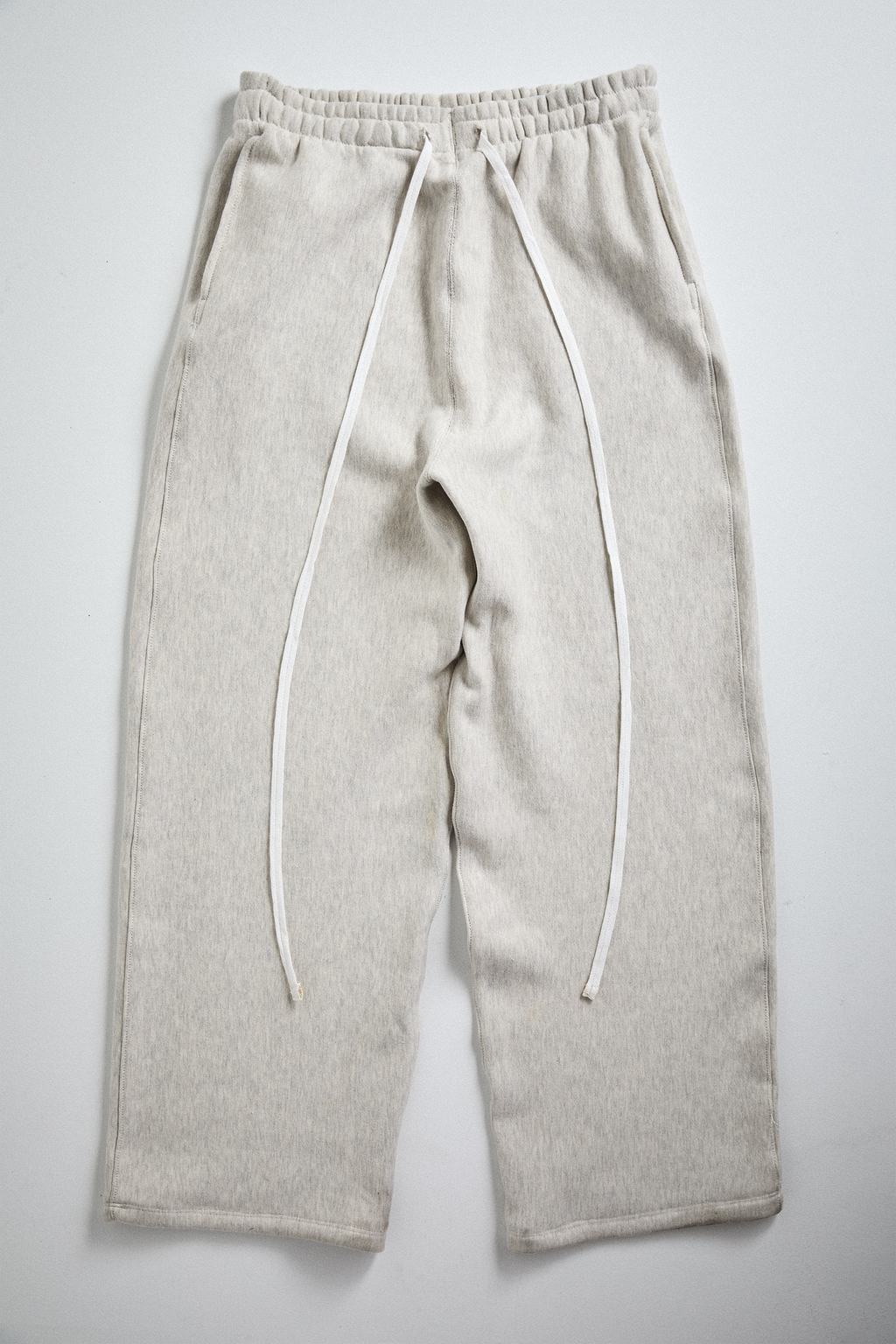 Front view of AOA heavyweight grey sweats